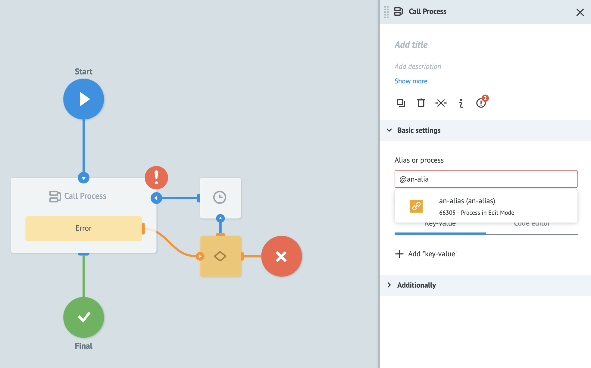 Adding an Alias via Search