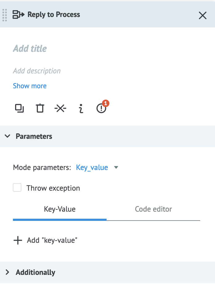 The settings for the MPO Reply to Process node